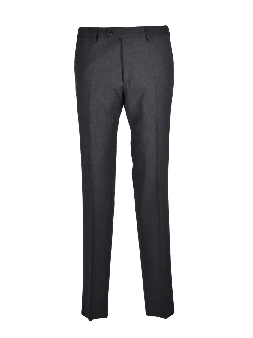 Tagliatore Grey Stretch Virgin Wool Formal Suit