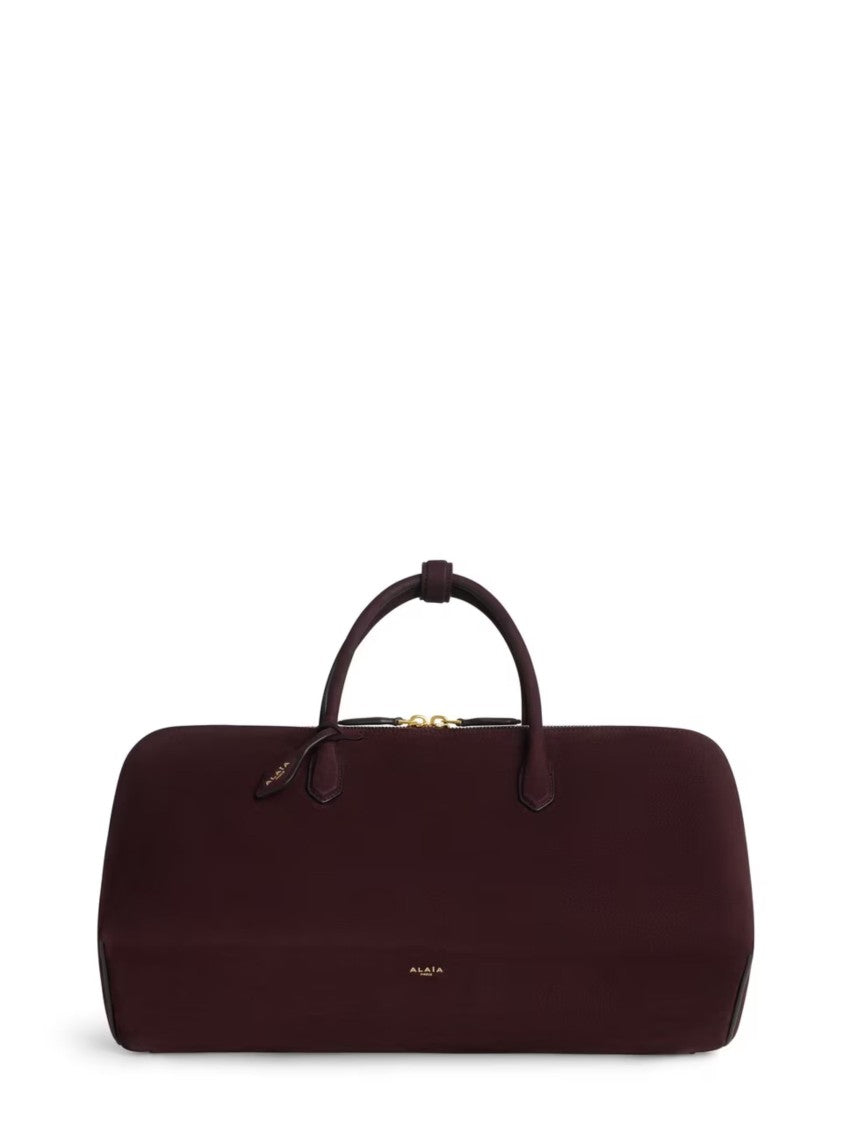 Alaïa Burgundy Nubuck Medium Delta Shoulder Bag