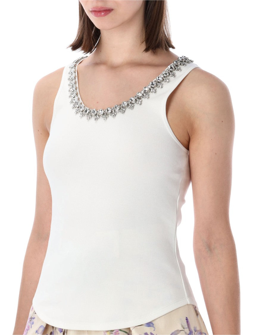 Zimmermann Crystal Embellished Sleeveless Knit Top