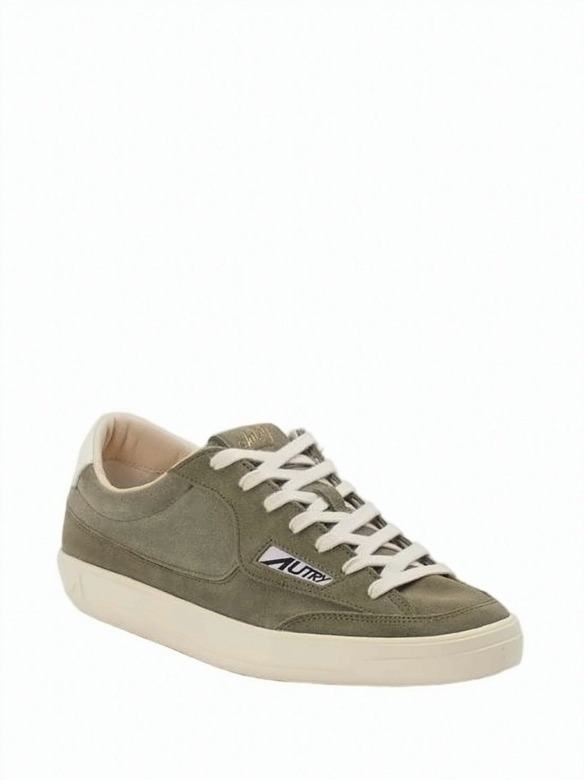 Autry Suede And Leather Low-Top Sneakers With Contrasting Heel Tab