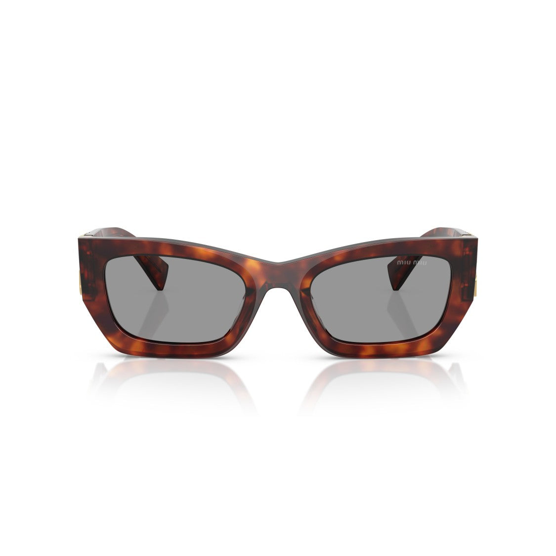 Miu Miu 0Mu 09Ws Angular Tortoiseshell Acetate Sunglasses
