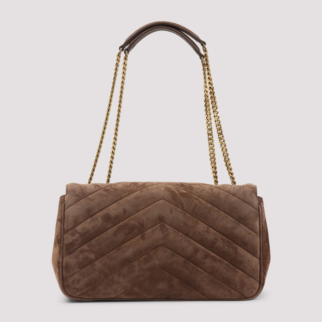 Saint Laurent Brown Suede Calf Leather Shoulder Bag