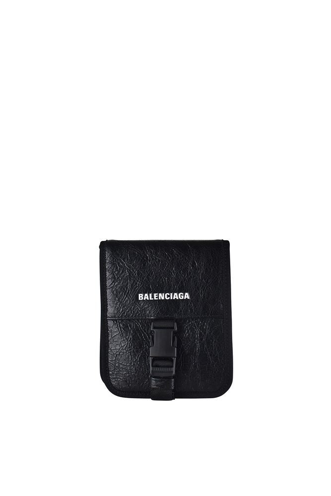 Balenciaga Textured Leather Satchel With Adjustable Strap