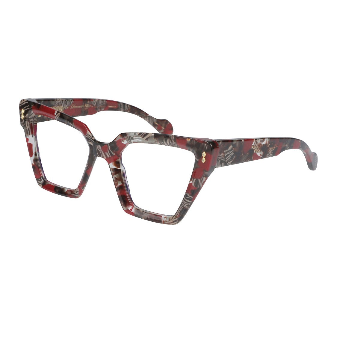 Kador Vanessa Glamour Oversized Geometric Sunglasses With Marbled Pattern