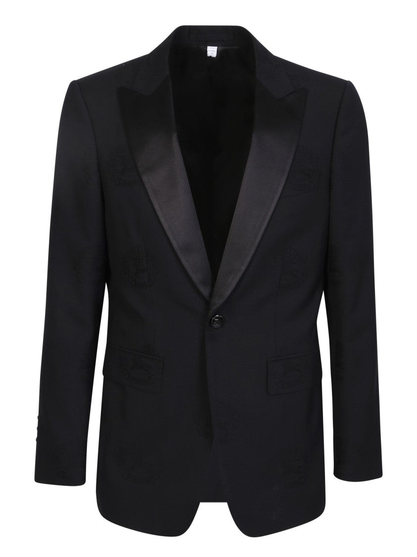 Burberry Black Tailored Tuxedo Blazer Jacket