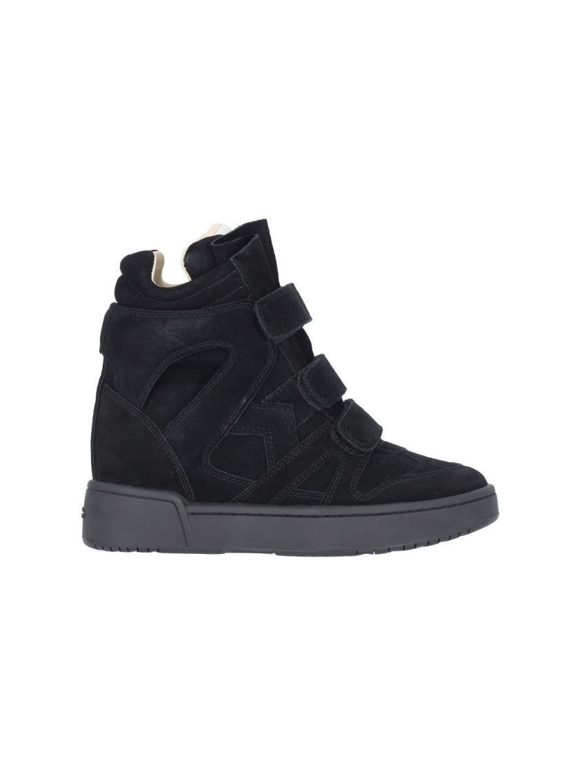 Isabel Marant Black Im3 Suede High-Top Sneakers