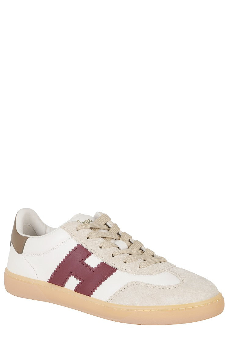 Hogan Cool Leather Accent Low-Profile Leather Sneakers