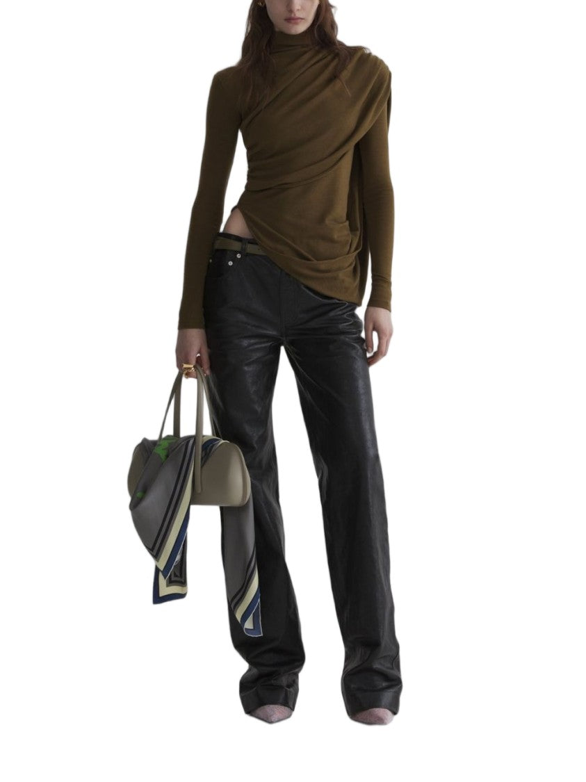 Mugler Asymmetrical Draped Flowing Panel Top