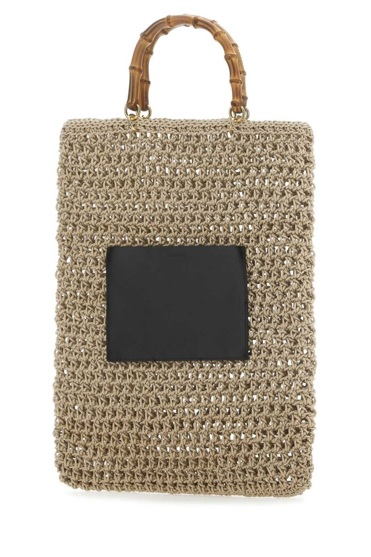 Jil Sander Beige Rope Medium Shopping Bag