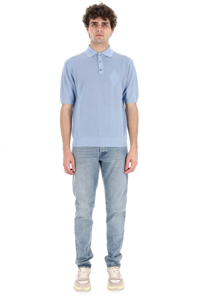 Ballantyne Perforated Cotton Polo