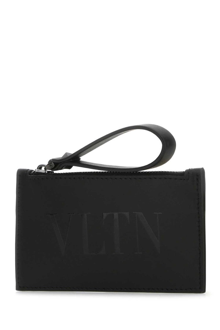 Valentino Garavani Black Leather Card Holder
