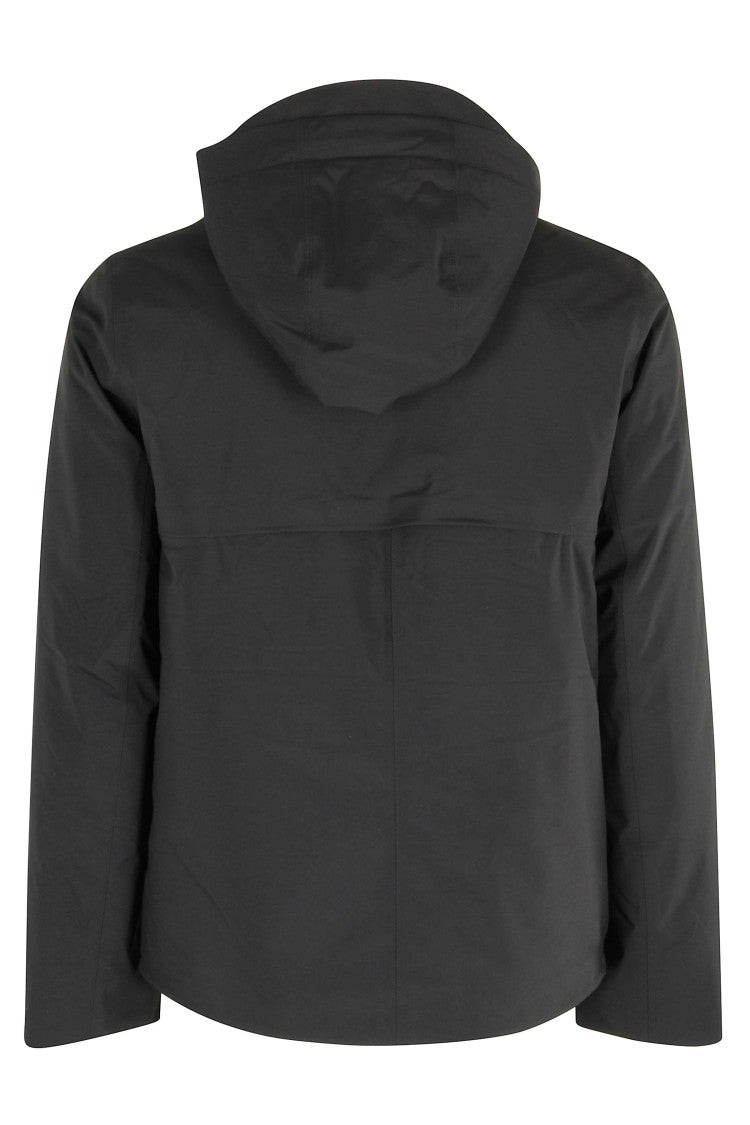 K-Way Bonded Padded Jacket With Adjustable Hood And Quilted Interior