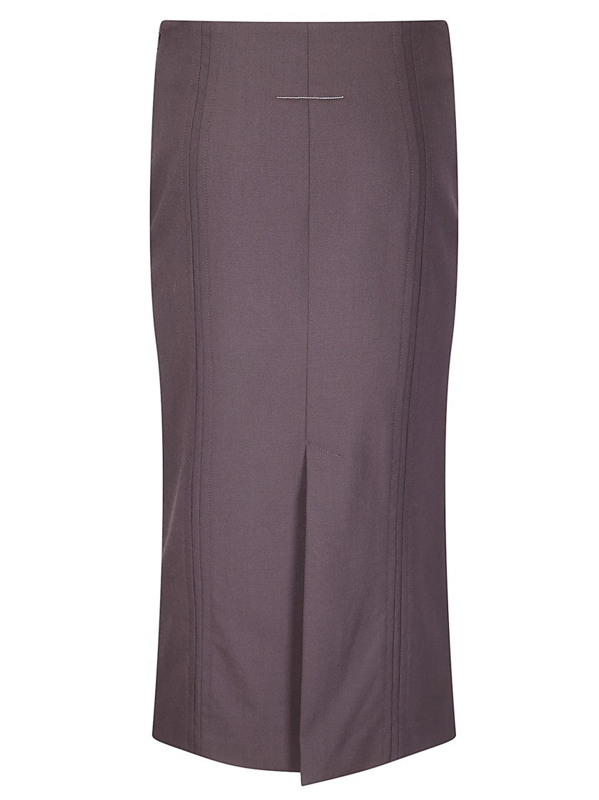 Mm6 By Maison Margiela High-Waisted Pencil Skirt With Side Zipper