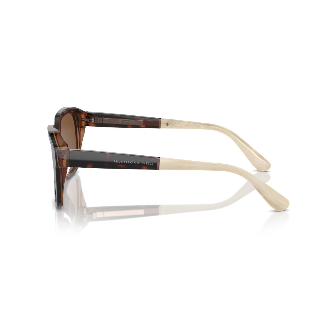 Brunello Cucinelli 0Bc4005s Oversized Tortoiseshell Square Frame Sunglasses