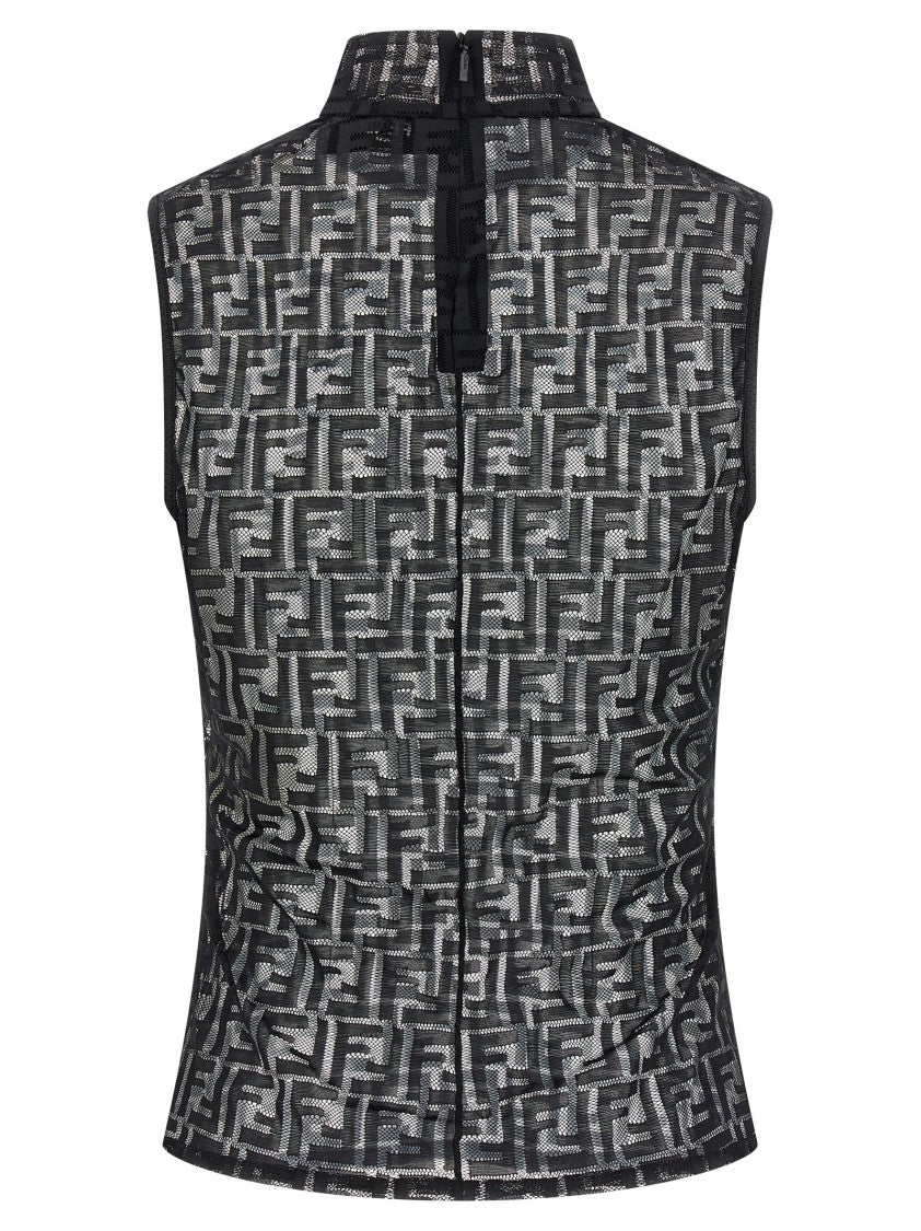 Fendi 'Ff' Lace Top