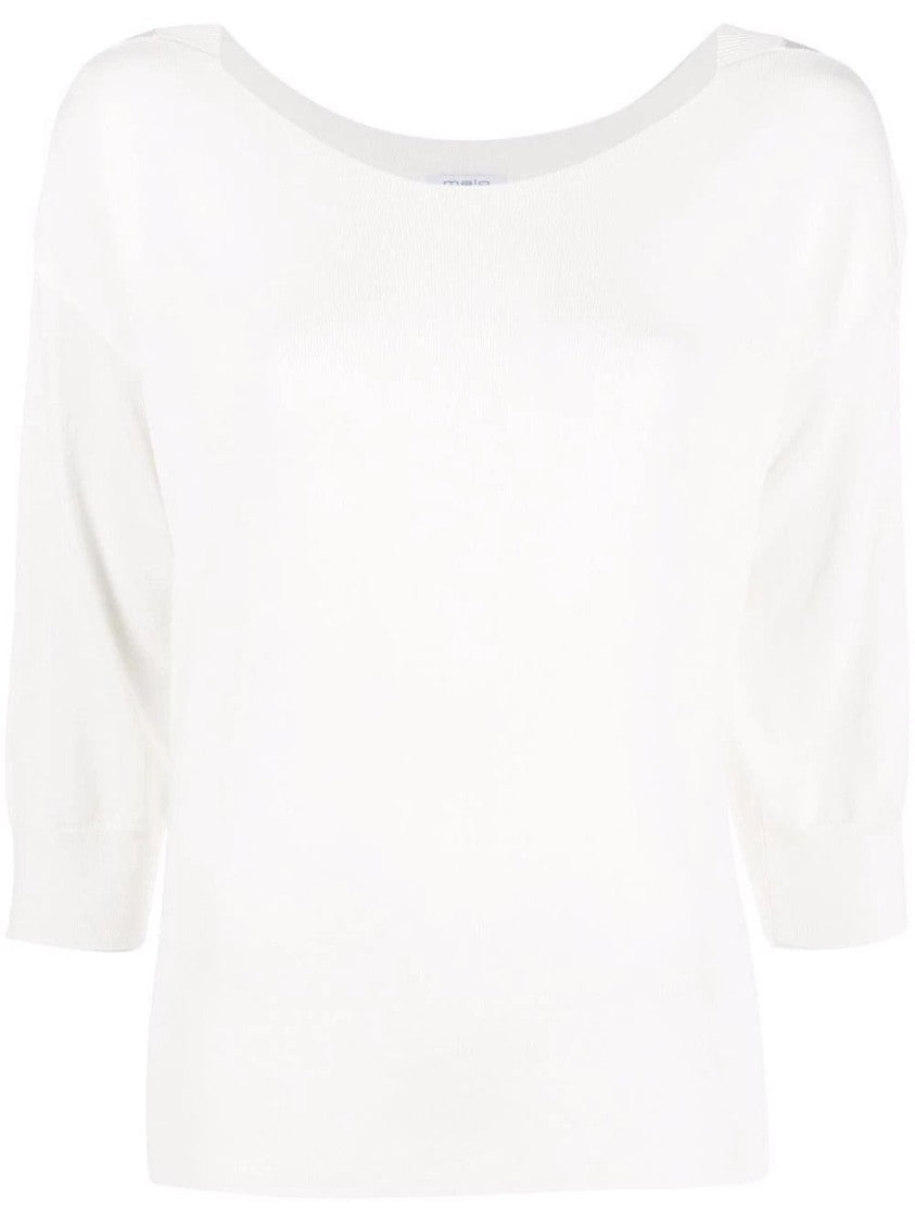 Malo Three-Quarter Sleeve Casual Knit Sweater