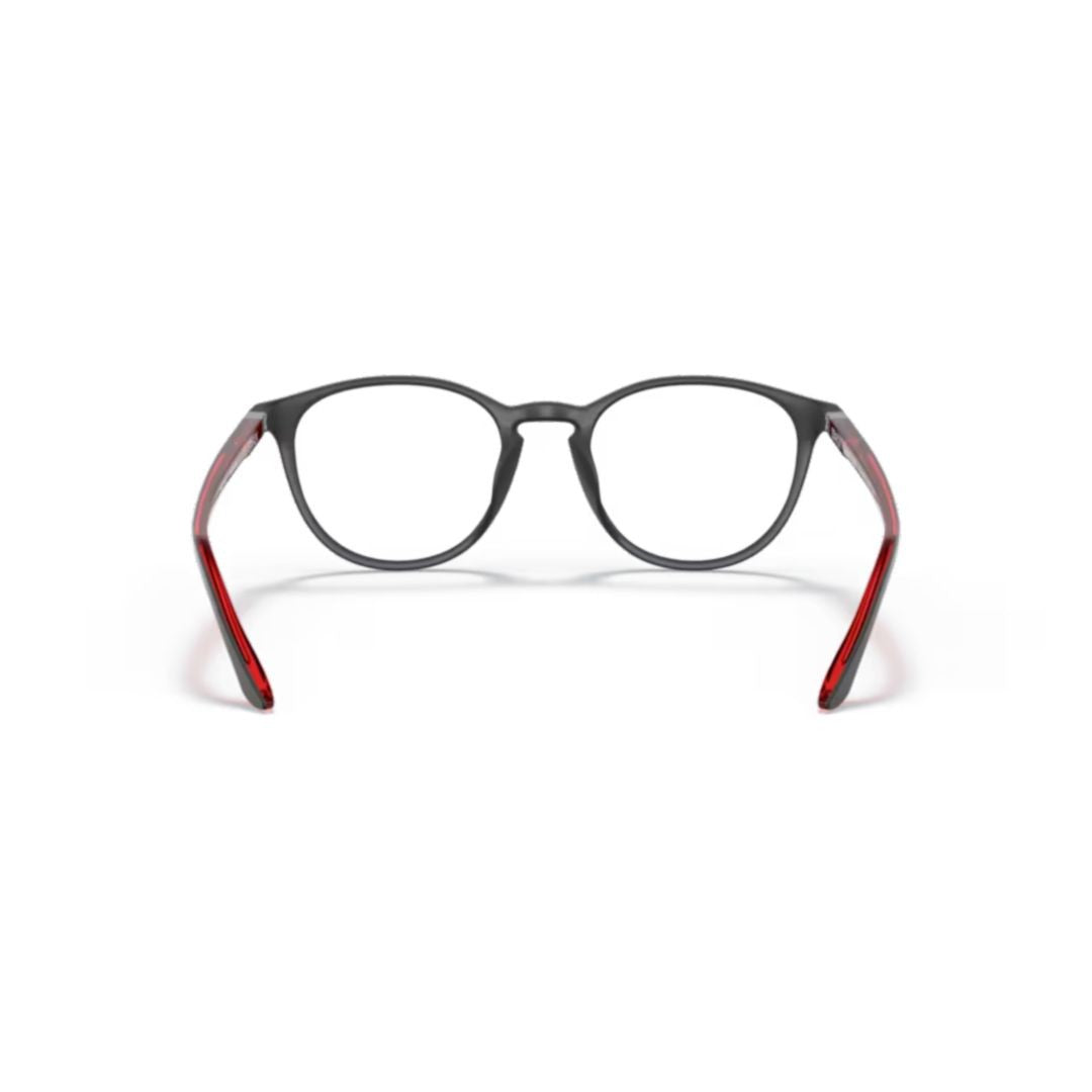 Starck 3074 Vista Rounded Matte Black Frame Eyeglasses With Vibrant Accent