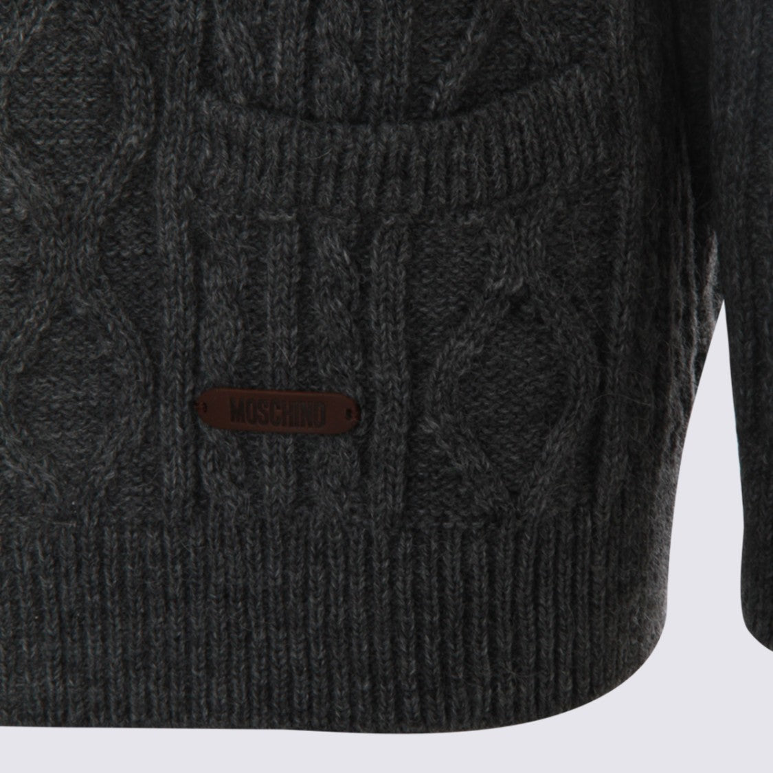 Moschino Two-Tone Wool Blend Cardigan