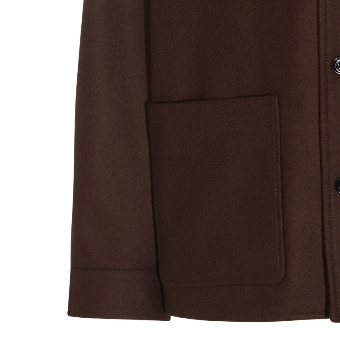 Valentino Structured Brown Jacket With Classic Collar And Metallic Detail