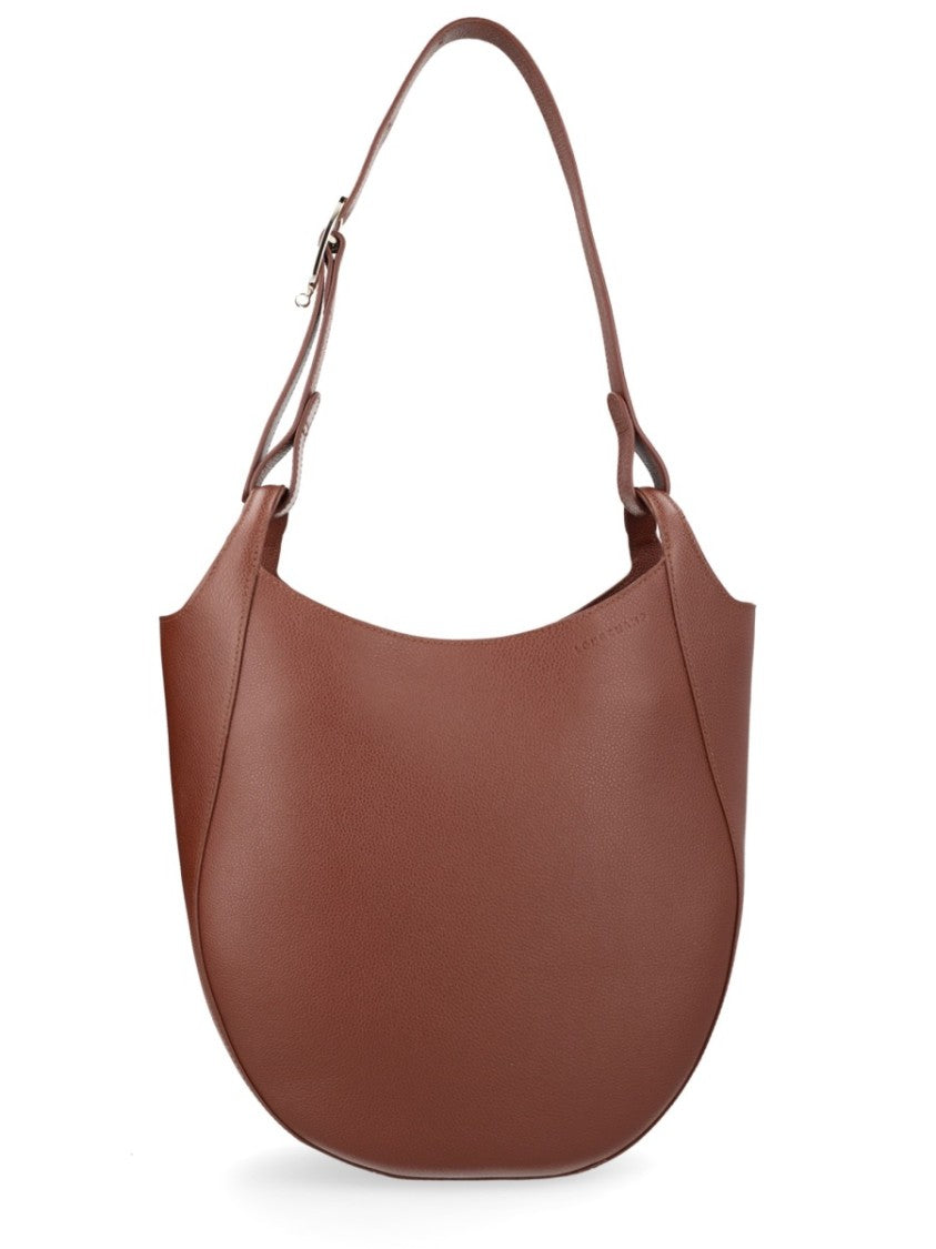 Longchamp Large Hobo Bag With Adjustable Shoulder Strap And Minimalist Design