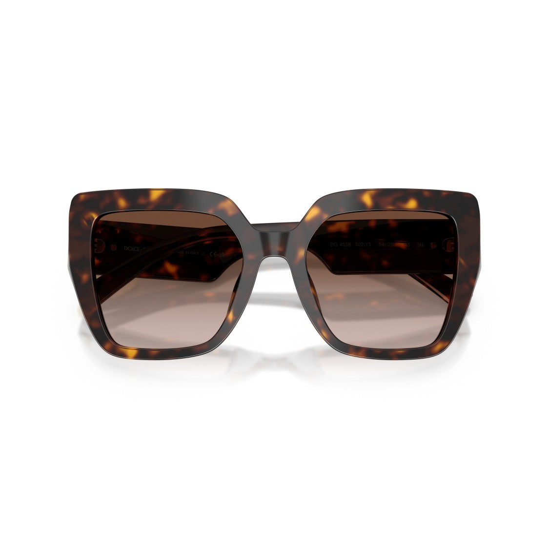 Dolce & Gabbana Oversized Tortoiseshell Frame Sunglasses With Gradient Brown Lenses