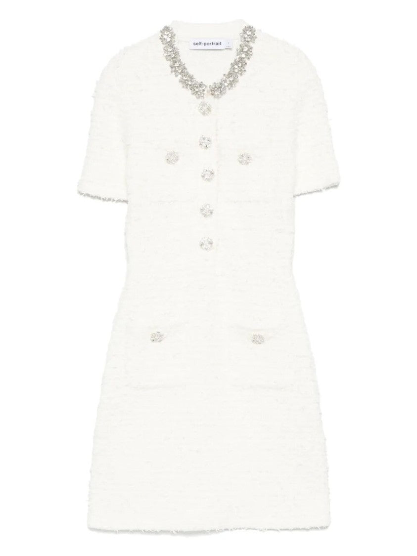 Self-Portrait Textured Knit Mini Dress