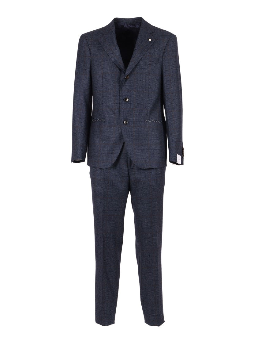 Luigi Bianchi Tailored Blue Suit Jacket With Structured Silhouette