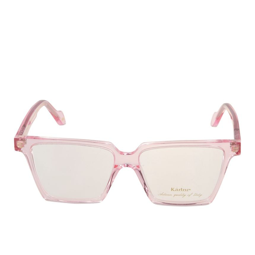 Kador Fashion Light Oversized Pink Rectangular Sunglasses With Gold Accents