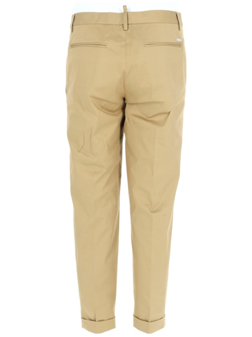 Dsquared2 Slim-Fit Cropped Cotton Pants With Polished Cuffs