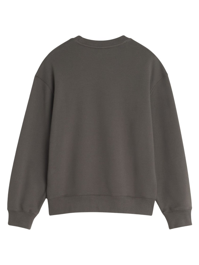 Maison Kitsuné Brown Minimalist Branding Cotton Sweatshirt