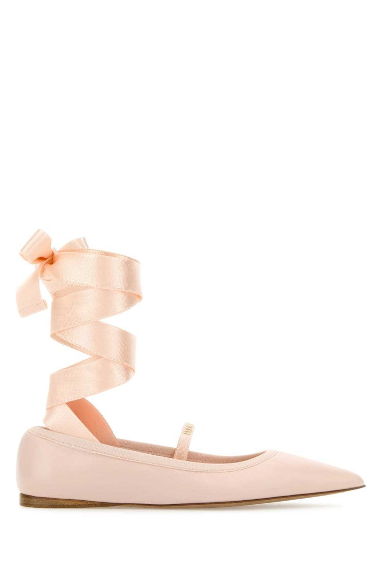 Salvatore Ferragamo Pastel Pink Leather Carice Ballerinas