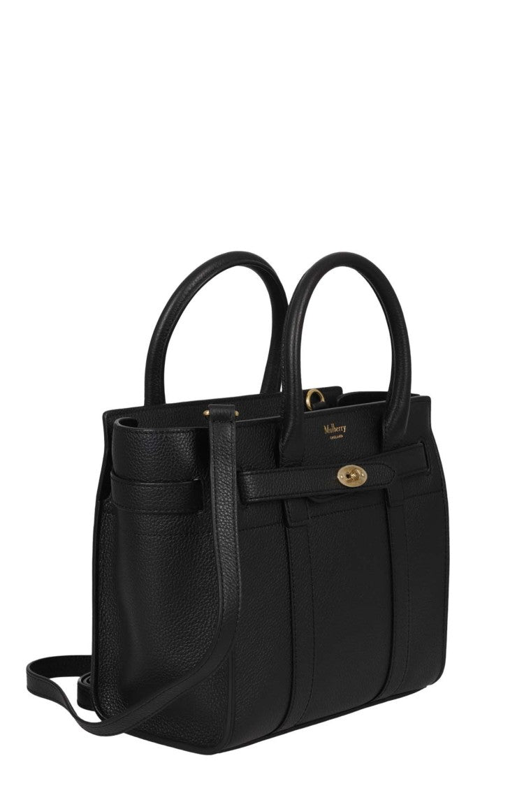 Mulberry Mini Zipped Bayswater Small Bag In Classic Grain Leather