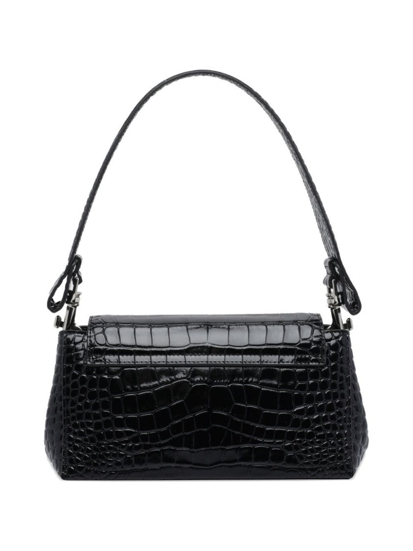 Vivienne Westwood Black Logo Plaque Shoulder Bag