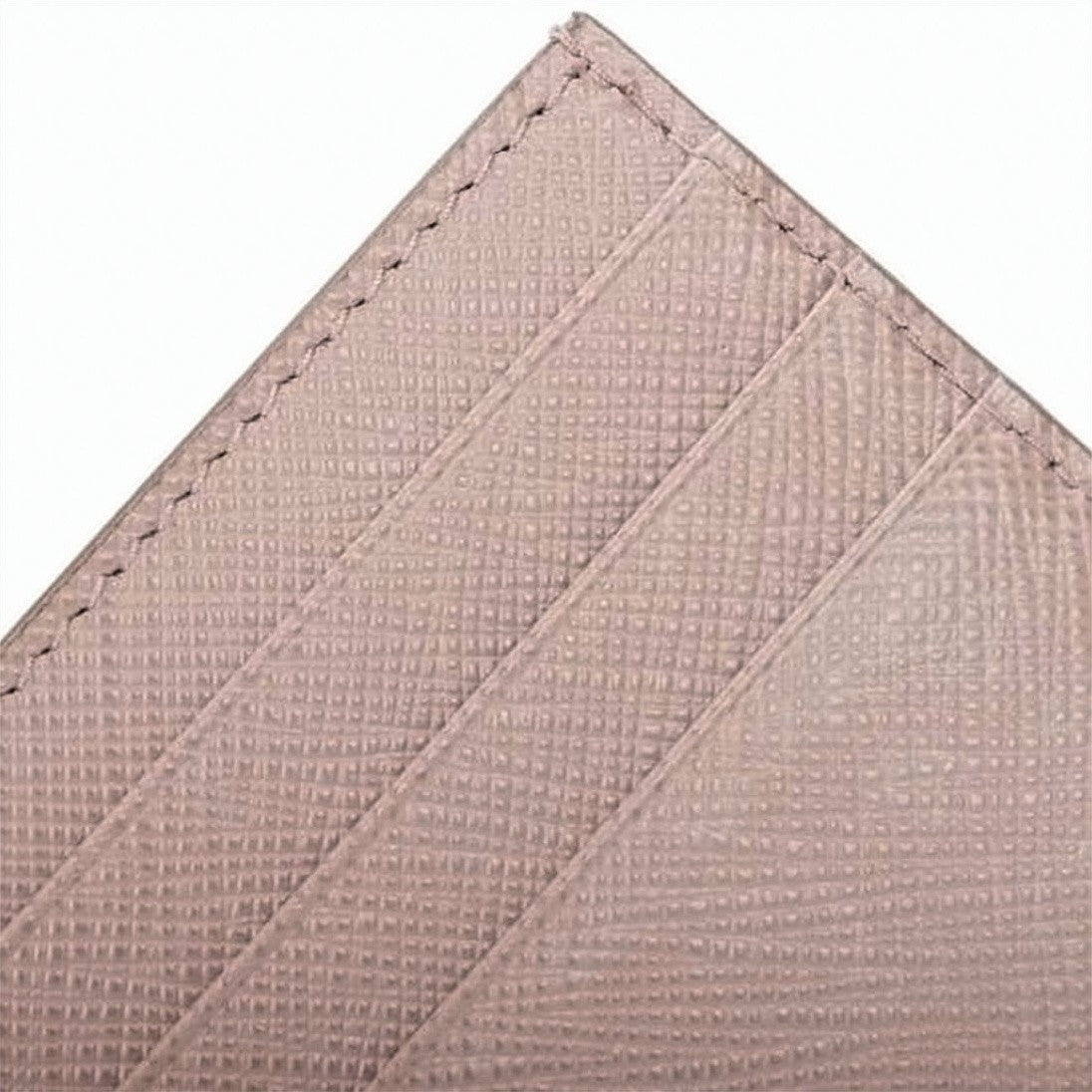 Prada Textured Cowhide Leather Cardholder With Gold-Tone Logo