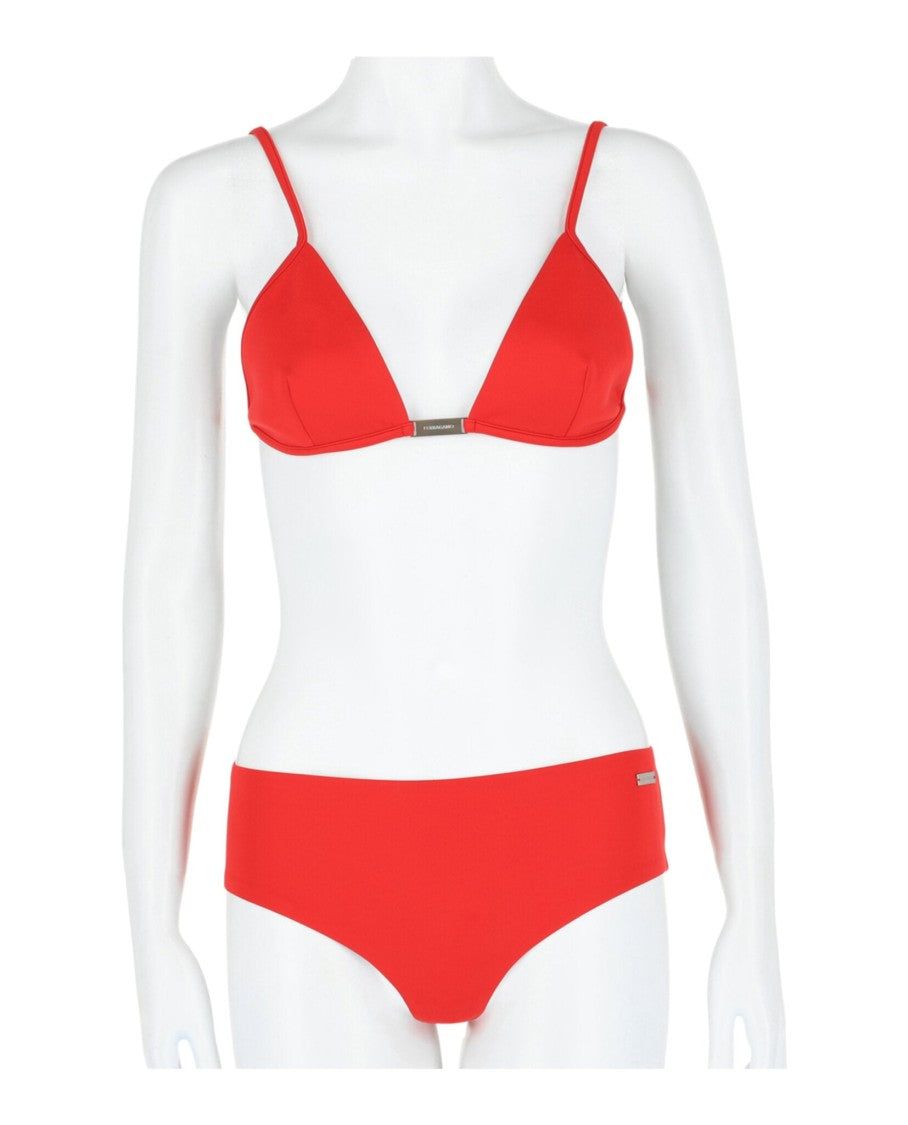 Ferragamo Logo-Plaque Triangle Bikini Set