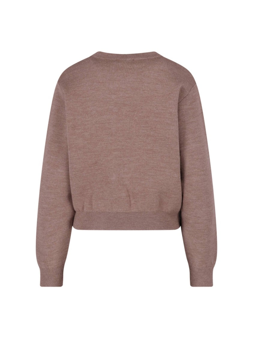 Lemaire Brown Dropped-Shoulder Ribbed Wool Sweater