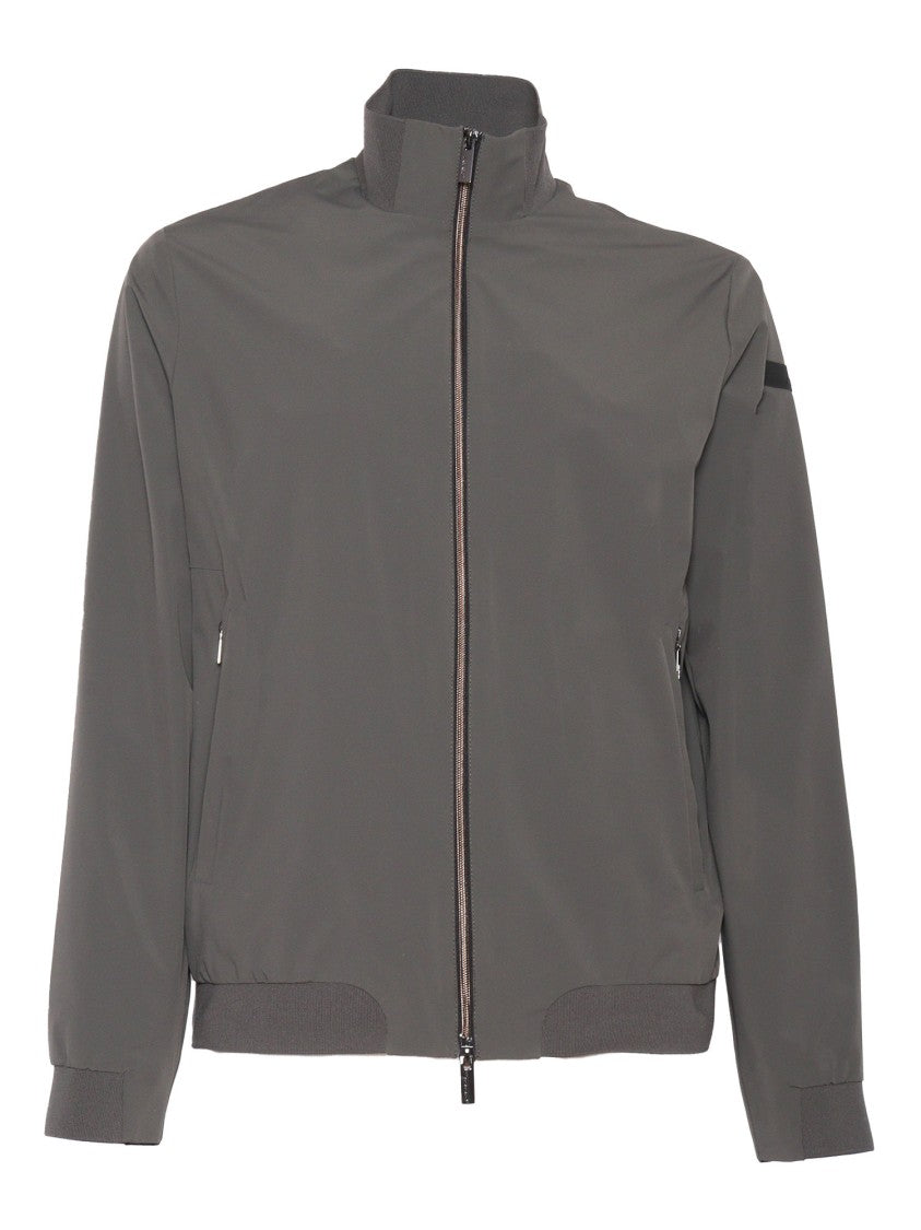 Rrd Modern High Collar Zip Jacket With Streamlined Silhouette