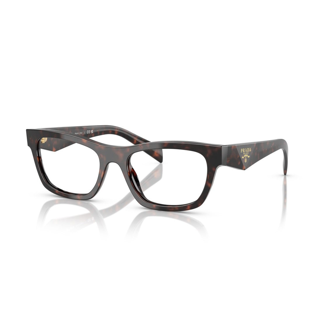 Prada 0Pr B01v Rectangular Tortoiseshell Acetate Eyeglasses