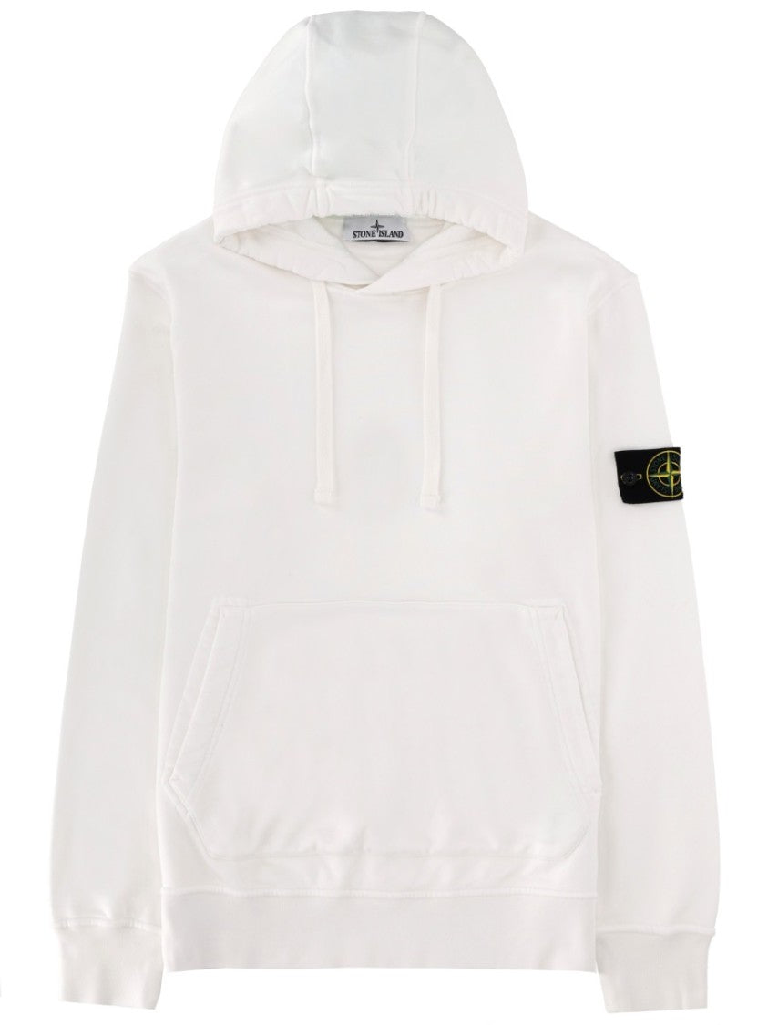 Stone Island Upper Sleeve Patch Cotton Hoodie