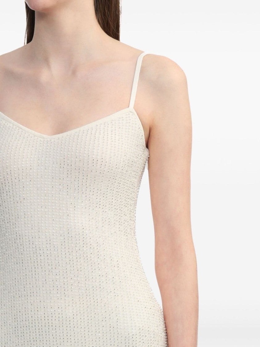 Self-Portrait Rhinestone-Embellished Sleeveless Maxi Dress