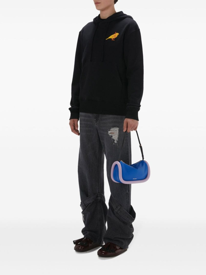 J. W. Anderson Cotton Hoodie With Iconic Embroidered Design And Relaxed Fit