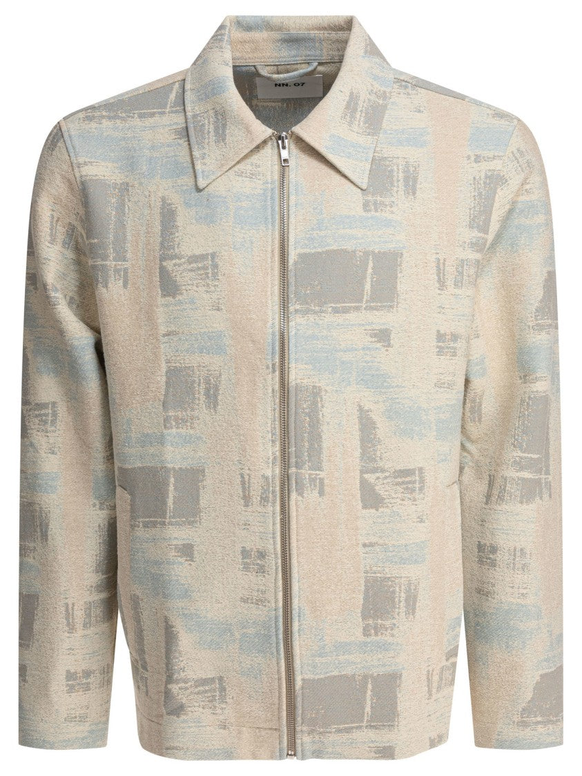 Nn.07 Ashley Blue Abstract Pattern Jacket