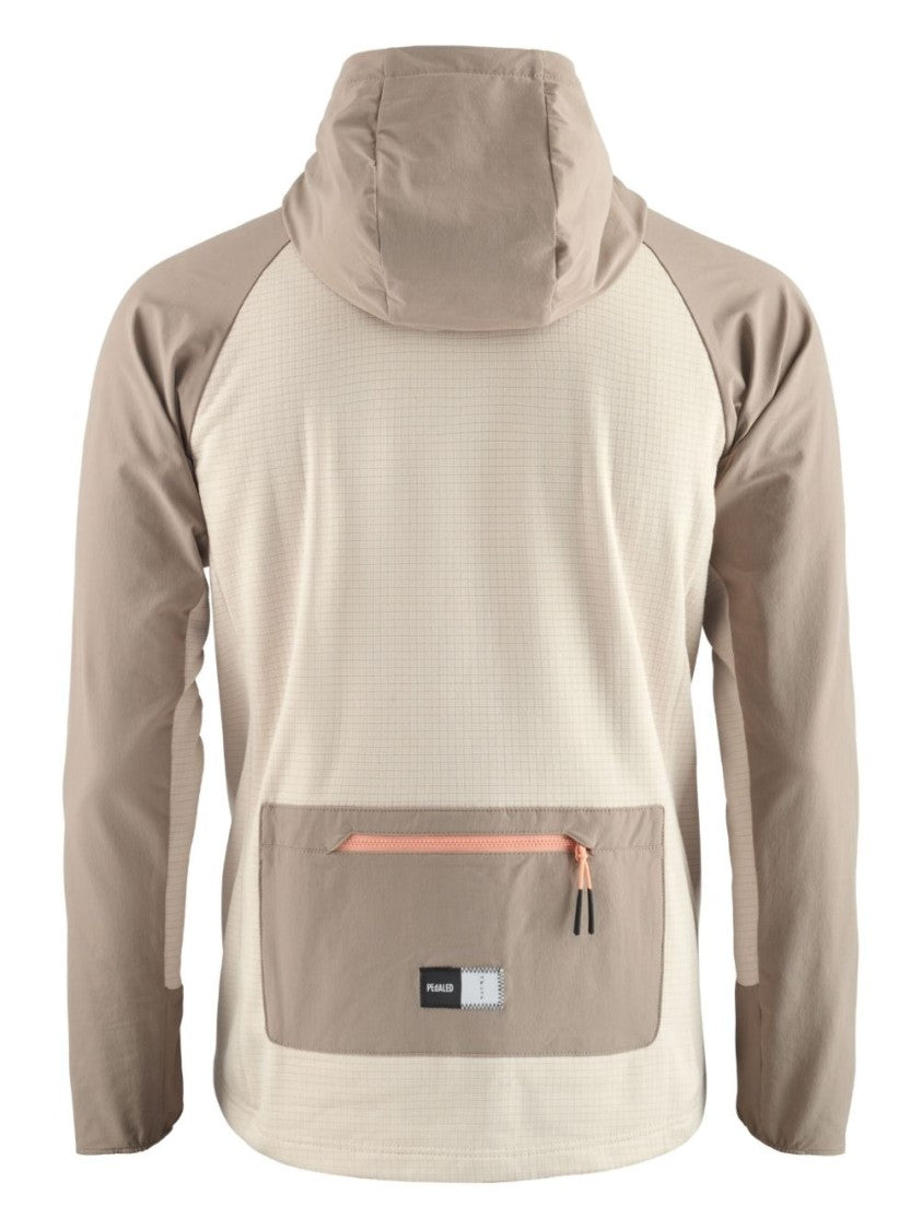Pedaled Beige Gravel Merino Hooded Jersey