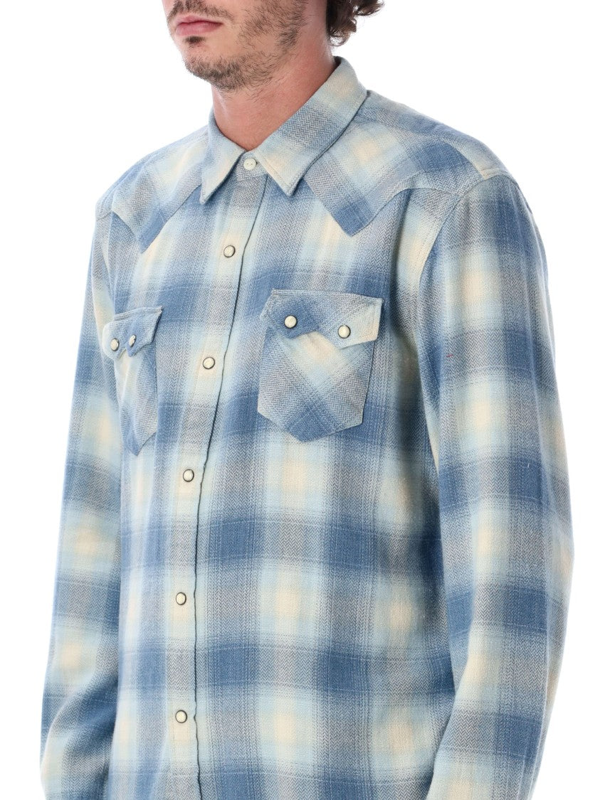 Fortela Josh Checkered Pure Cotton Snap Western Casual Shirt