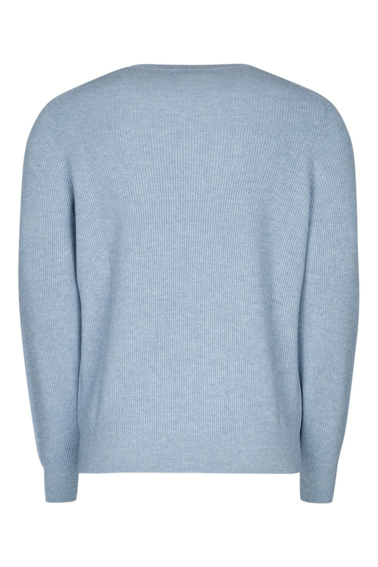 Brunello Cucinelli English Rib Cash Crewnk Sweater