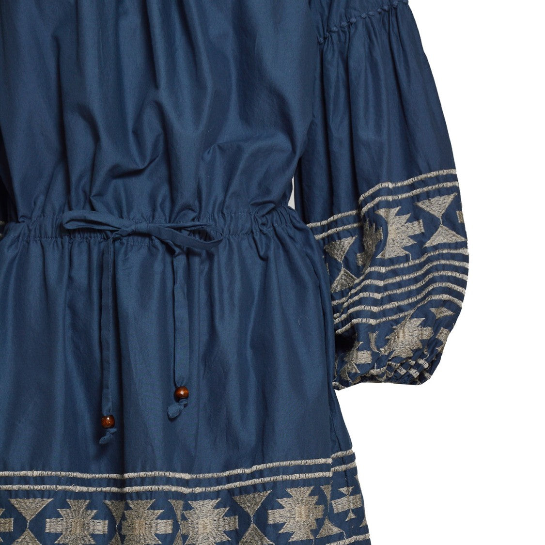 Bazar Deluxe Blue Cotton Short Dress