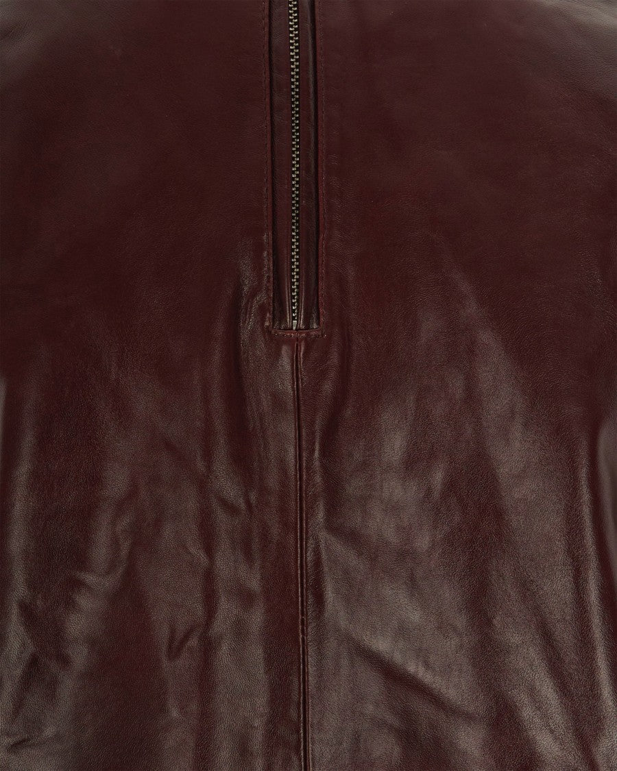 Remain Mini Faux Leather Dress - Bordeaux