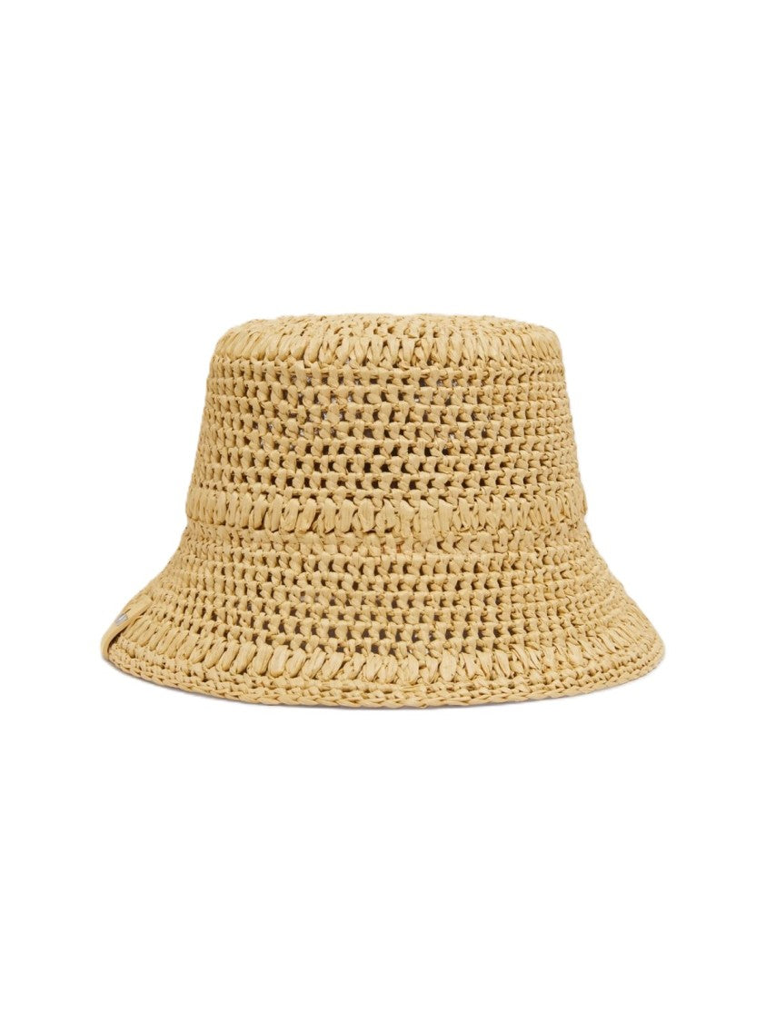 Max Mara Woven Bucket Hat With Open Weave Pattern