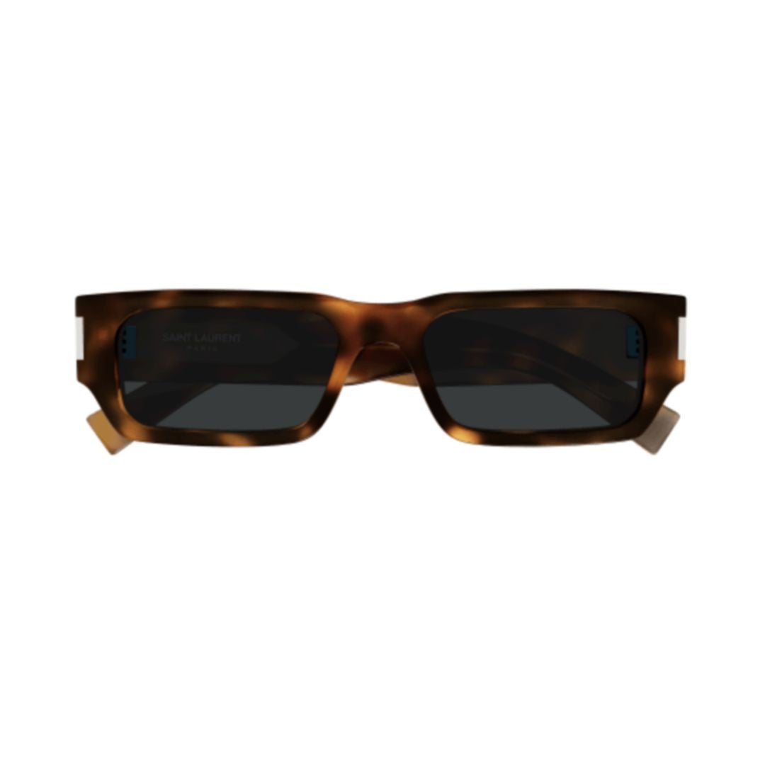 Saint Laurent Sl 660 Rectangular Tortoiseshell Sunglasses