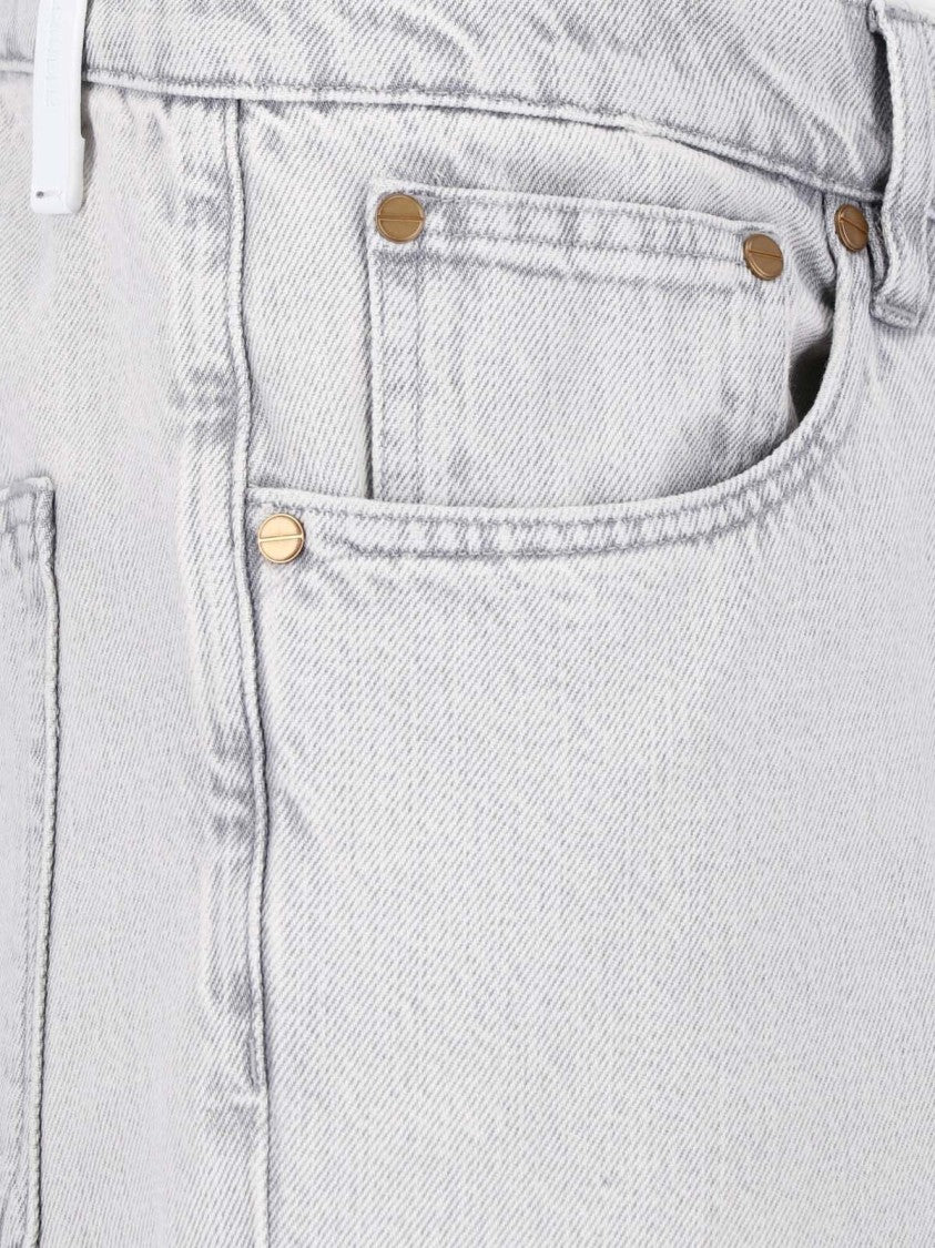 Jil Sander Grey Straight-Leg Cotton Denim Jeans